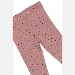 Petit Piao Hjerte Leggings - Nostalgic Rose/Coffee Bean