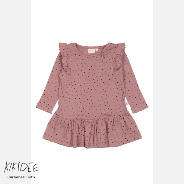 Petit Piao Hjerte Kjole -  Nostalgic Rose/Coffee Bean