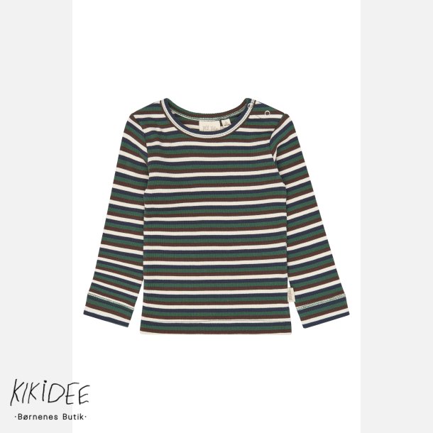 Petit Piao Song Bluse - Trekking Green Multistriped