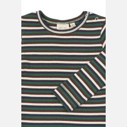 Petit Piao Song Bluse - Trekking Green Multistriped