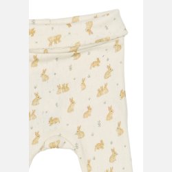 Petit Piao Dio Pointelle Leggings - Eggnog Rabbit 