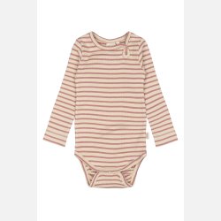 Petit Piao Body Striped - Nostalgic Rose/off white