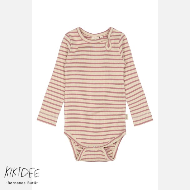 Petit Piao Body Striped - Nostalgic Rose/off white