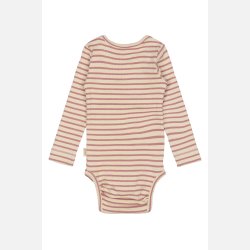 Petit Piao Body Striped - Nostalgic Rose/off white
