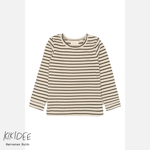 Petit Piao Bluse - Green leaf/off white