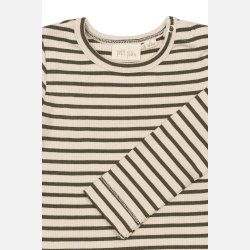 Petit Piao Bluse - Green leaf/off white