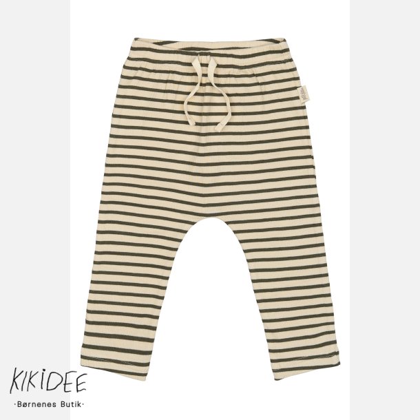 Petit Piao Bukser - Green leaf/off white