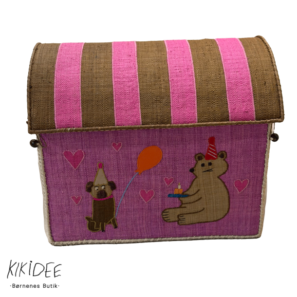 Rice Opbevaringskurv Stor - Pink Party Animal 