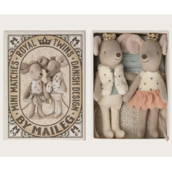 Maileg Royal tvillingemus - Lillebror og Lillesster