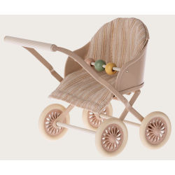 Maileg Klapvogn Baby Mus - Rosa