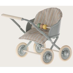 Maileg Klapvogn Baby Mus - Bl�