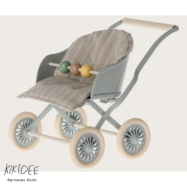 Maileg Klapvogn Baby Mus - Bl