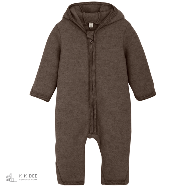 Huttelihut Uld Fleece kredragt m. rer - Brown melange