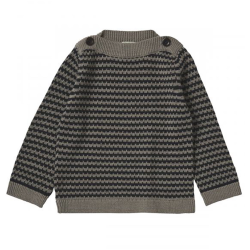 FUB Baby Boatneck Blouse - Hazel Melange/Dark Navy