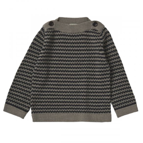 FUB Baby Boatneck Blouse - Hazel Melange/Dark Navy