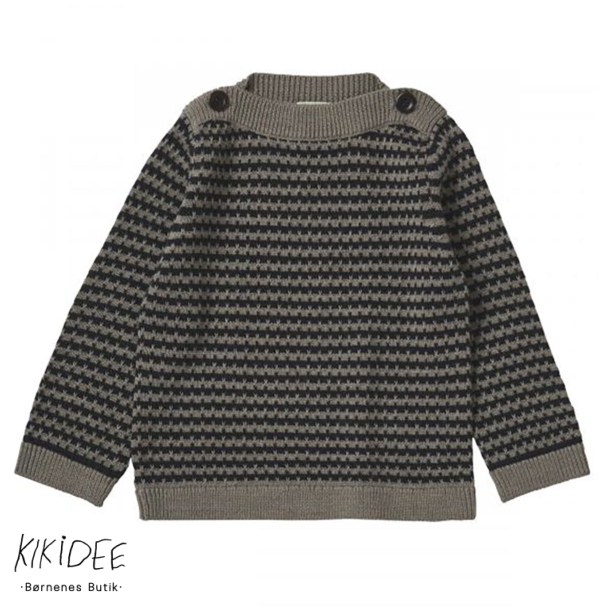 FUB Baby Boatneck Blouse - Hazel Melange/Dark Navy