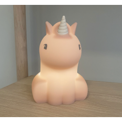 Nuuroo Enhjrning Natlampe - Rosa