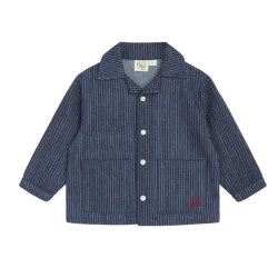 Flss Willy PJ Skjorte - Indigo stripe  