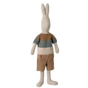 Maileg Kanin Str. 4 - Strikbluse og shorts