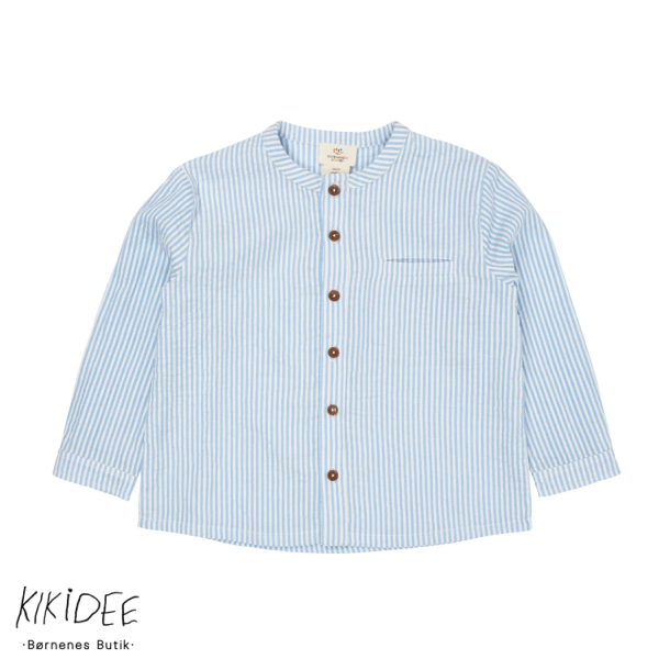 Copenhagen Colors Skjorte - Sky blue/cream stripe