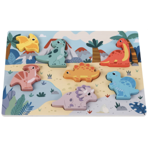 Dinosaur Puslespil - 7 brikker 