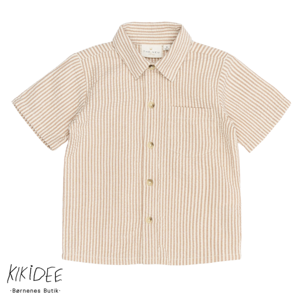 The New Opal Kortrmet Skjorte - Indian Tan Striped