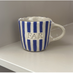 Keramik Kop - Far m. Tyk Bl Strib