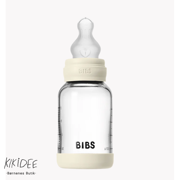 Bibs Glas Sutteflaske 120ml  Ivory
