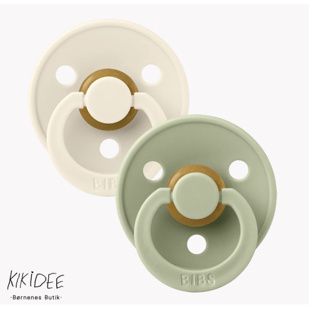 Bibs Colour 2-Pack str. 2 - Ivory/Sage