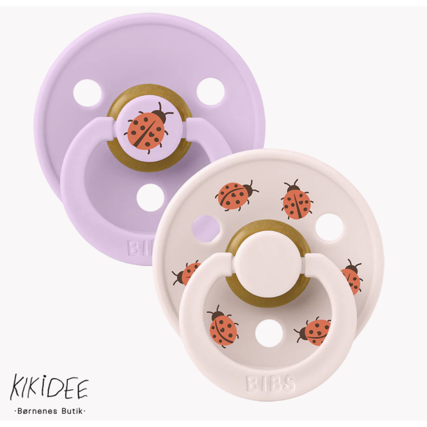   Bibs Studio Colour 2-Pack Ladybug Size 2 - Violet Sky/Petal