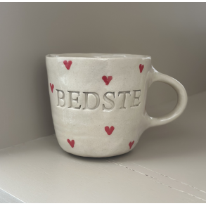 Keramik Kop - Bedste Kop m. Hjerter