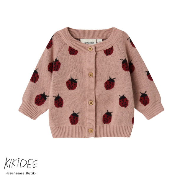 Lil' Atelier Lulio Strik Cardigan - Misty rose