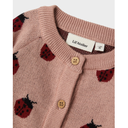 Lil' Atelier Lulio Strik Cardigan - Misty rose