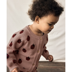 Lil' Atelier Lulio Strik Cardigan - Misty rose