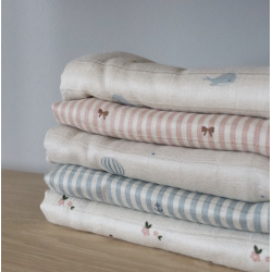 Nuuroo Josefine Bambus Stofble 2-pak - Stripe Bow