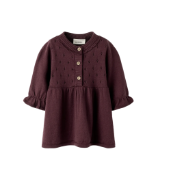 Lil' Atelier Strik Kjole - Catawba Grape