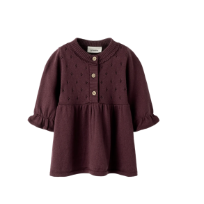 Lil' Atelier Strik Kjole - Catawba Grape