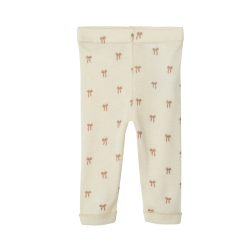 Lil' Atelier Nula Uld Leggings - Turtledove melange