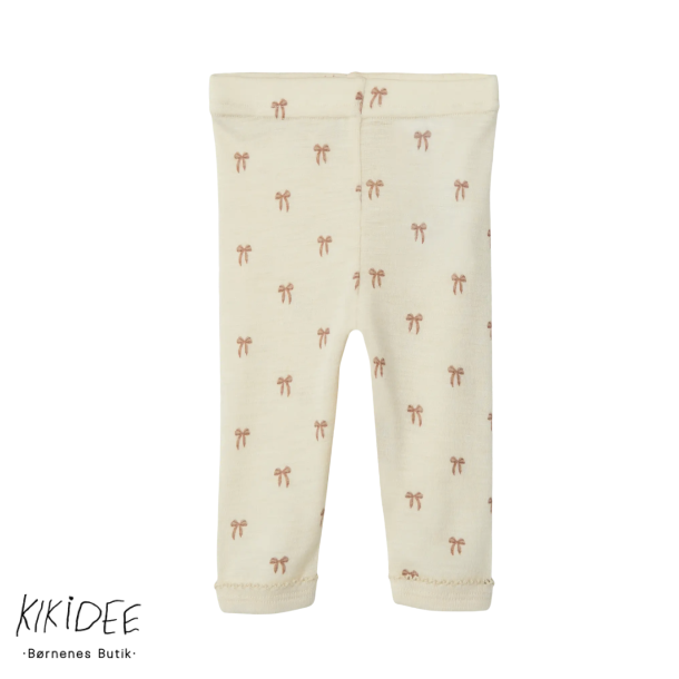 Lil' Atelier Nula Uld Leggings - Turtledove melange