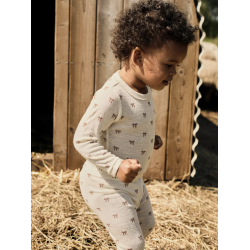 Lil' Atelier Nula Uld Leggings - Turtledove melange