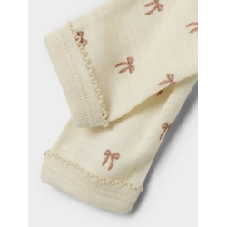 Lil' Atelier Nula Uld Leggings - Turtledove melange