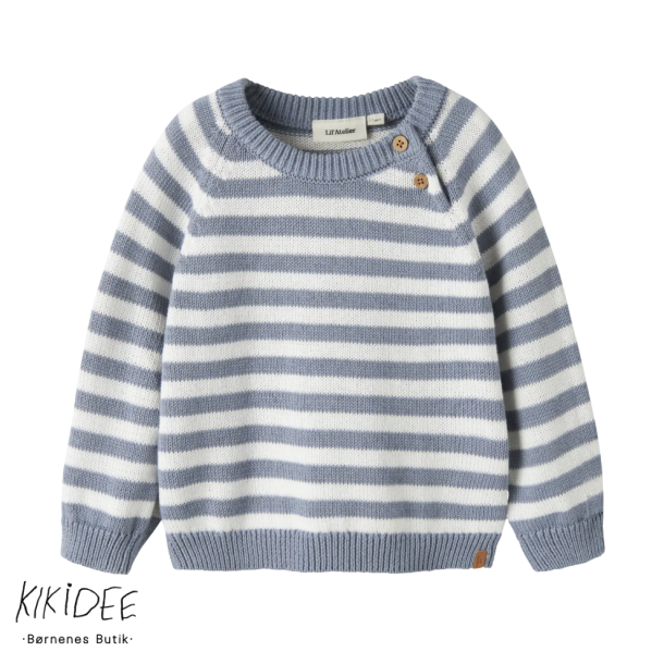 Lil' Atelier Danson Strikbluse - Coconut milk tradewinds