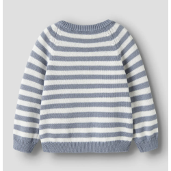 Lil' Atelier Danson Strikbluse - Coconut milk tradewinds