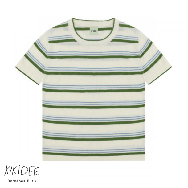 FUB Stripe T-Shirt - Ecru/pine