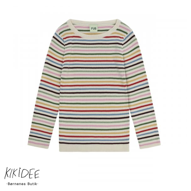 FUB Rib Bluse - Multi stripe 