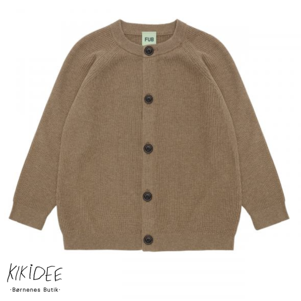 FUB Rib Cardigan - Camel melange 