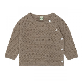 FUB Pointelle Cardigan - Camel melange 