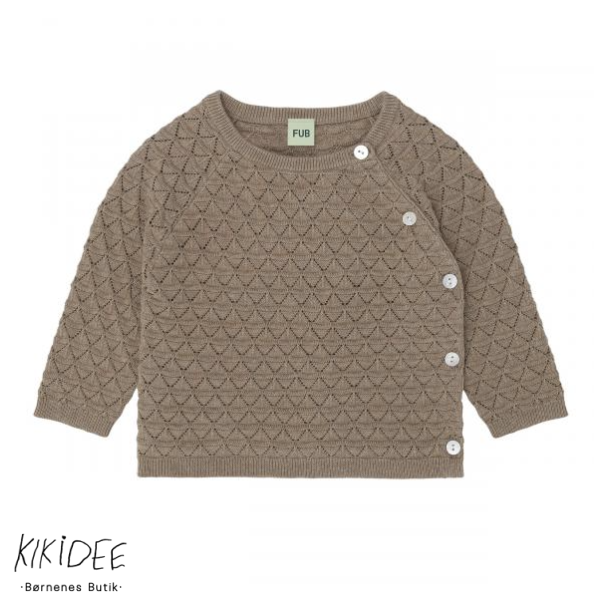 FUB Pointelle Cardigan - Camel melange 