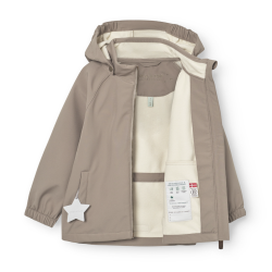 Mini A Ture Mataden Softshell jakke - Grey brown 