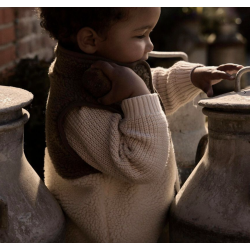 Lil' Atelier Loose Teddy Vest - Turtledove